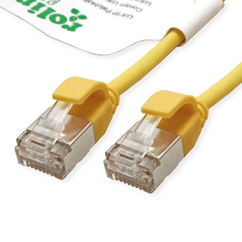 Roline Verde U Ftp Cable De Red Cat.6a (Class Ea), Lsoh, Slim, Gelb, 0,5 M