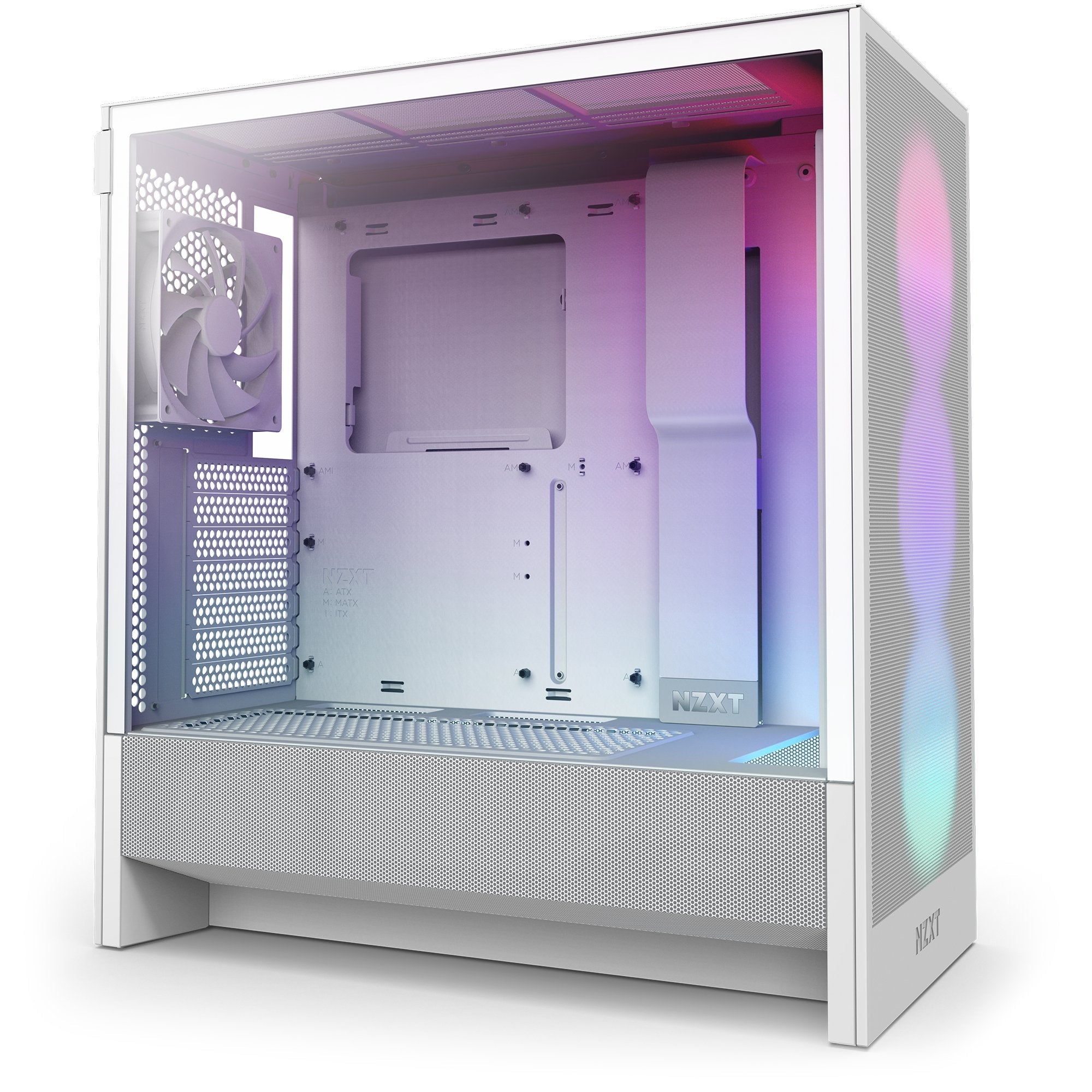 Caja Pc Nzxt H5 Flow Rgb 2024  Vidrio Templado Cc-H52fw-R1 Blanca