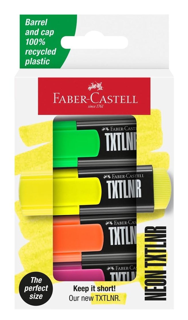 EAN 4005401542049 - Faber-Castell 154204 marcador 4 pieza(s) Verde, Naranja, Rosa, Amarillo imagen 1