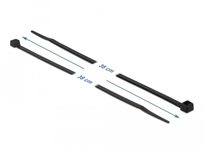 Delock Cablebinder Kälteresistent L 380 X B 4,8 Mm Schwarz 100 Stück