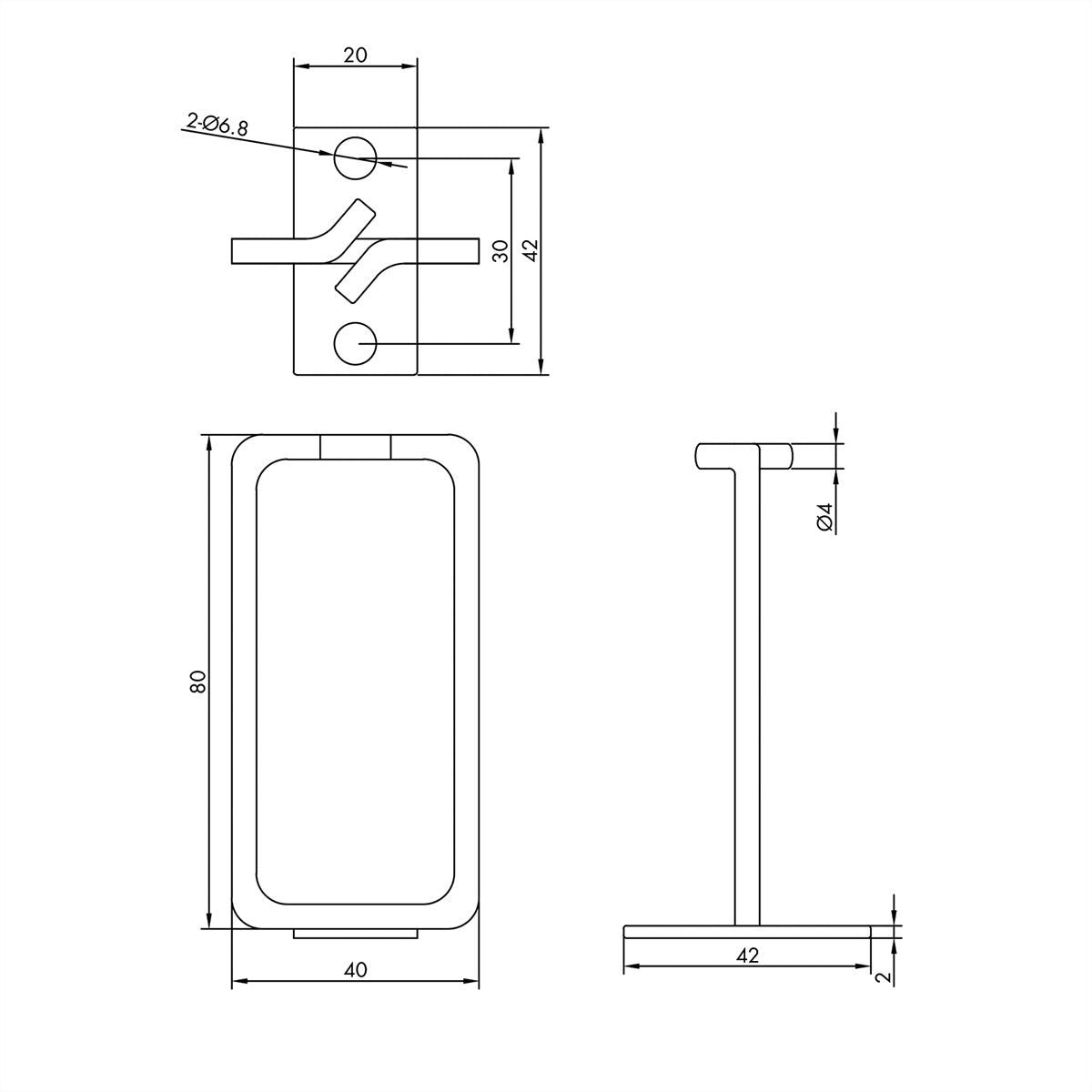 Roline Cablese, 40x80 Mm, Metall, Cableeinfhrung Vorn