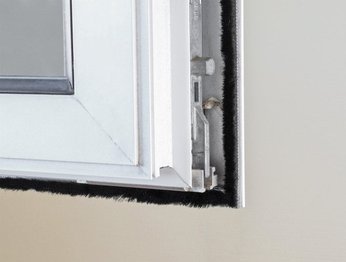 Bürstenstreifen Selbstklebend 10 Mm - Länge 5 M Schwarz