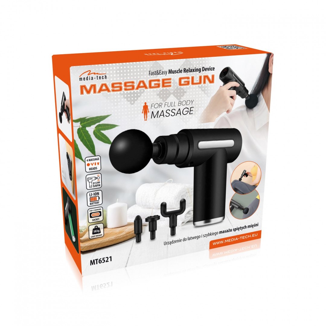 EAN 5906453165219 - Media-Tech Massage gun masajeador Universal Negro imagen 7
