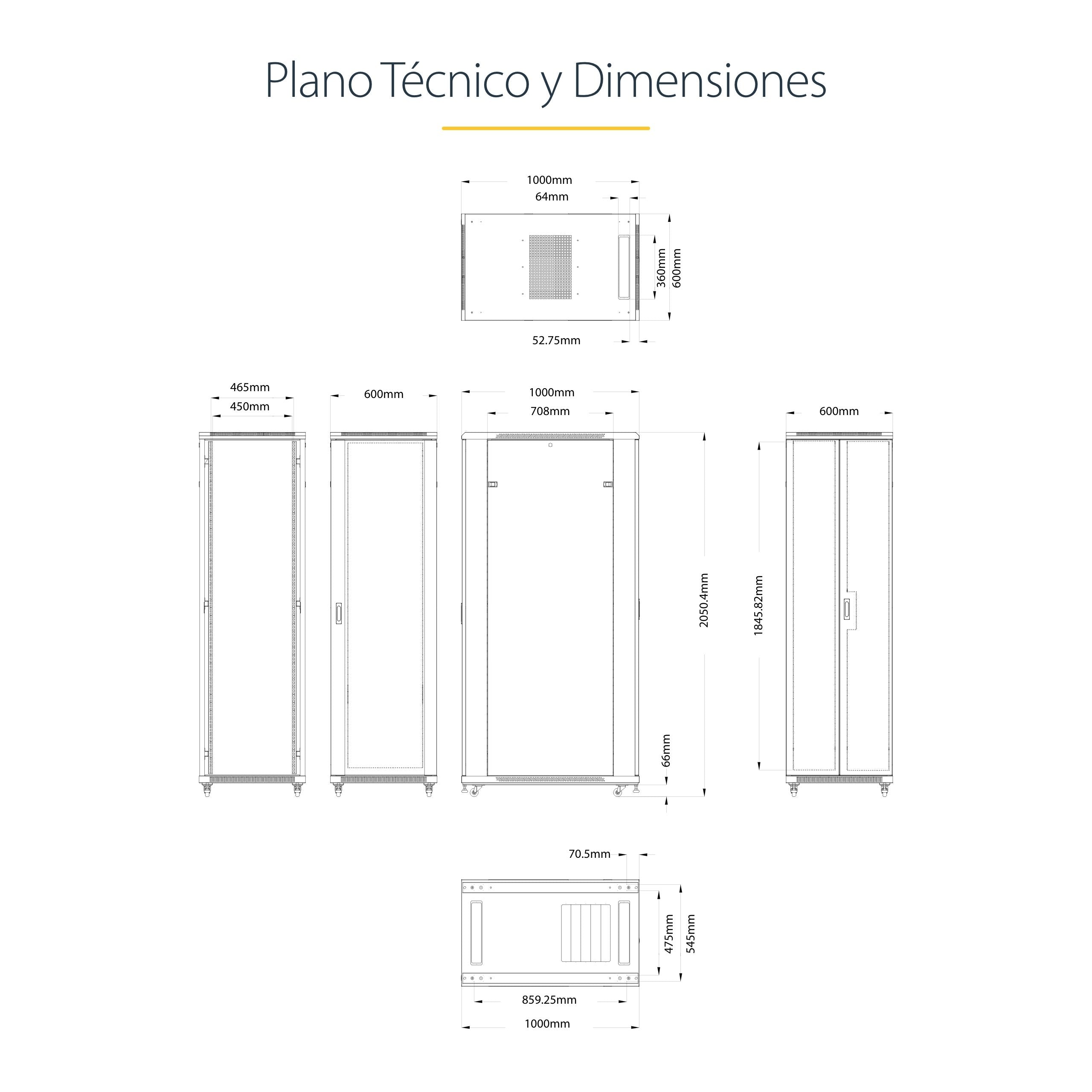 Rack Armario De Equipos 42u - Profundidad De 36in
