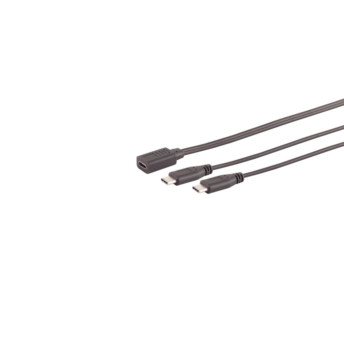 S-Impuls Usb-C Y Cable, 2x Usb-C, 2.0, Negro, 0,3m