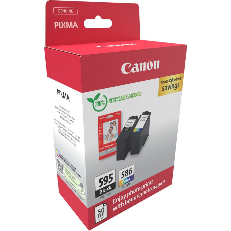 EAN 8714574693873 - Canon PG595/CL586 PVP cartucho de tinta 2 pieza(s) Original Negro, Cian, Magenta, Amarillo imagen 2