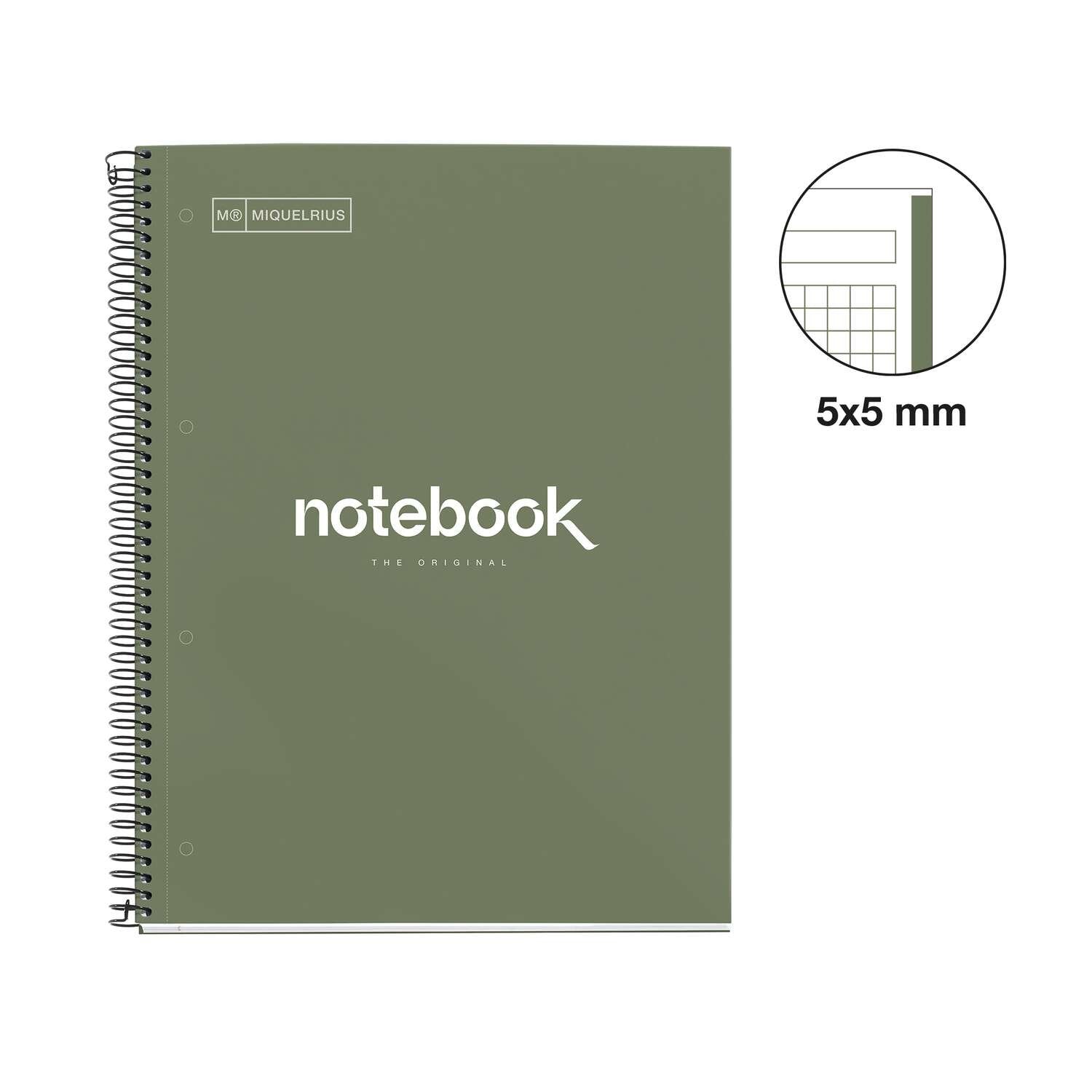 Miquelrius Notizblock Khaki A4 90g Blatt (Speditionsversand)
