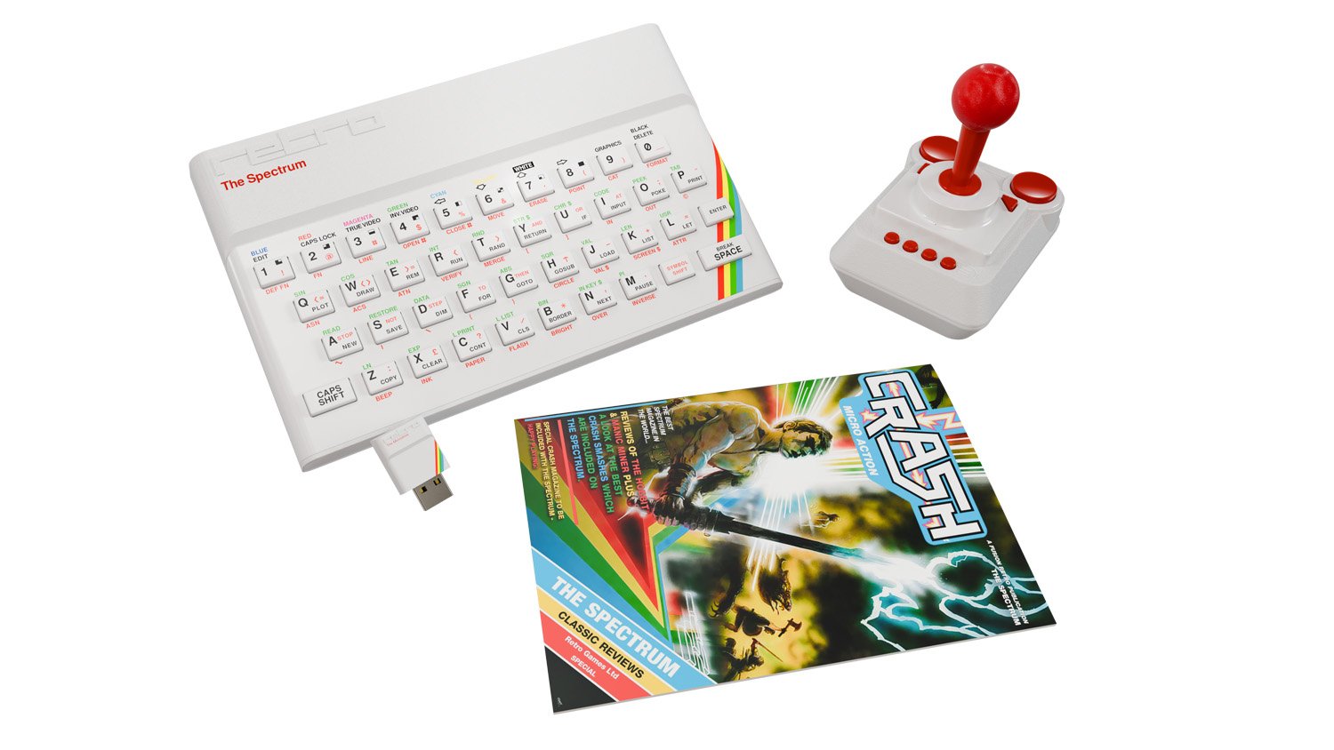 Consola - Koch Media The Spectrum White Edition, 48 Juegos Legendarios, Experiencia Retro, Blanco