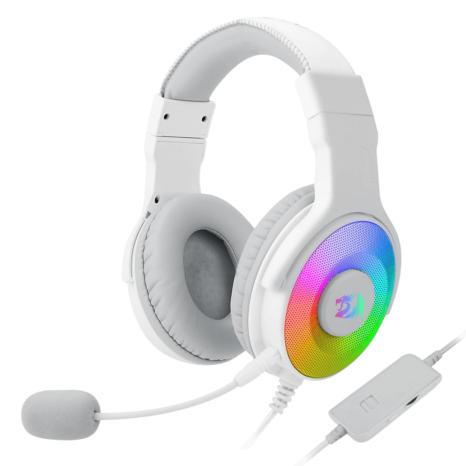 EAN 6950376772671 - REDRAGON H350W-RGB auricular y casco Auriculares Alámbrico Diadema Juego USB tipo A Blanco imagen 1