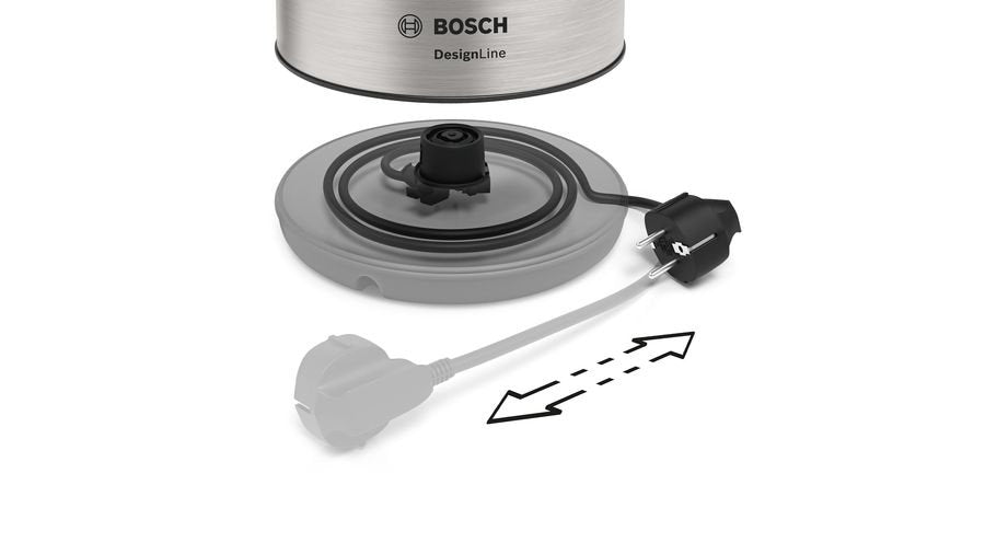 Hervidor De Agua Bosch Twk3p420 1,7 L Negro, Acero Inoxidable 2400 W