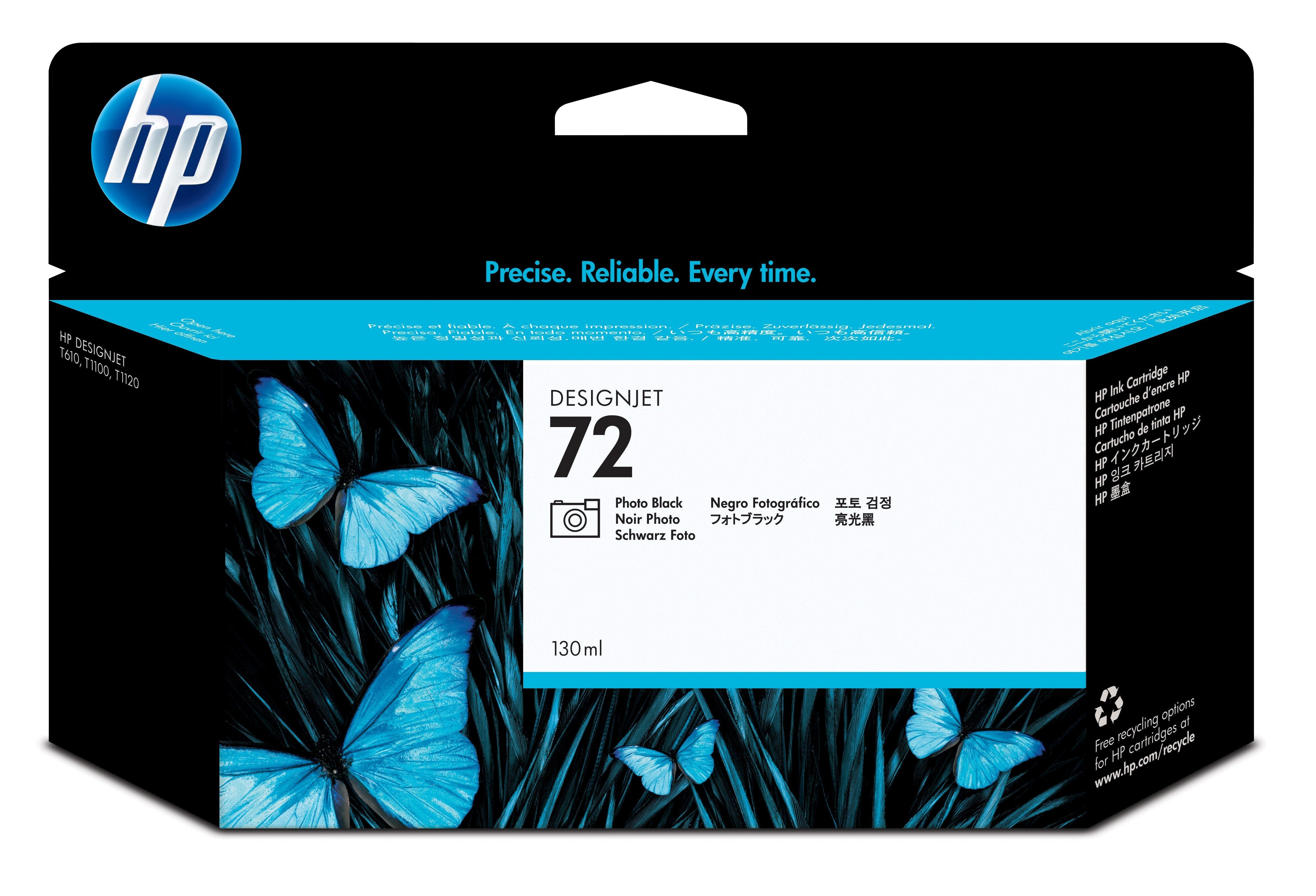 EAN 0808736779760 - HP 72 130-ml Photo Black DesignJet Ink Cartridge cartucho de tinta 1 pieza(s) Original Alto rendimiento ( imagen 1