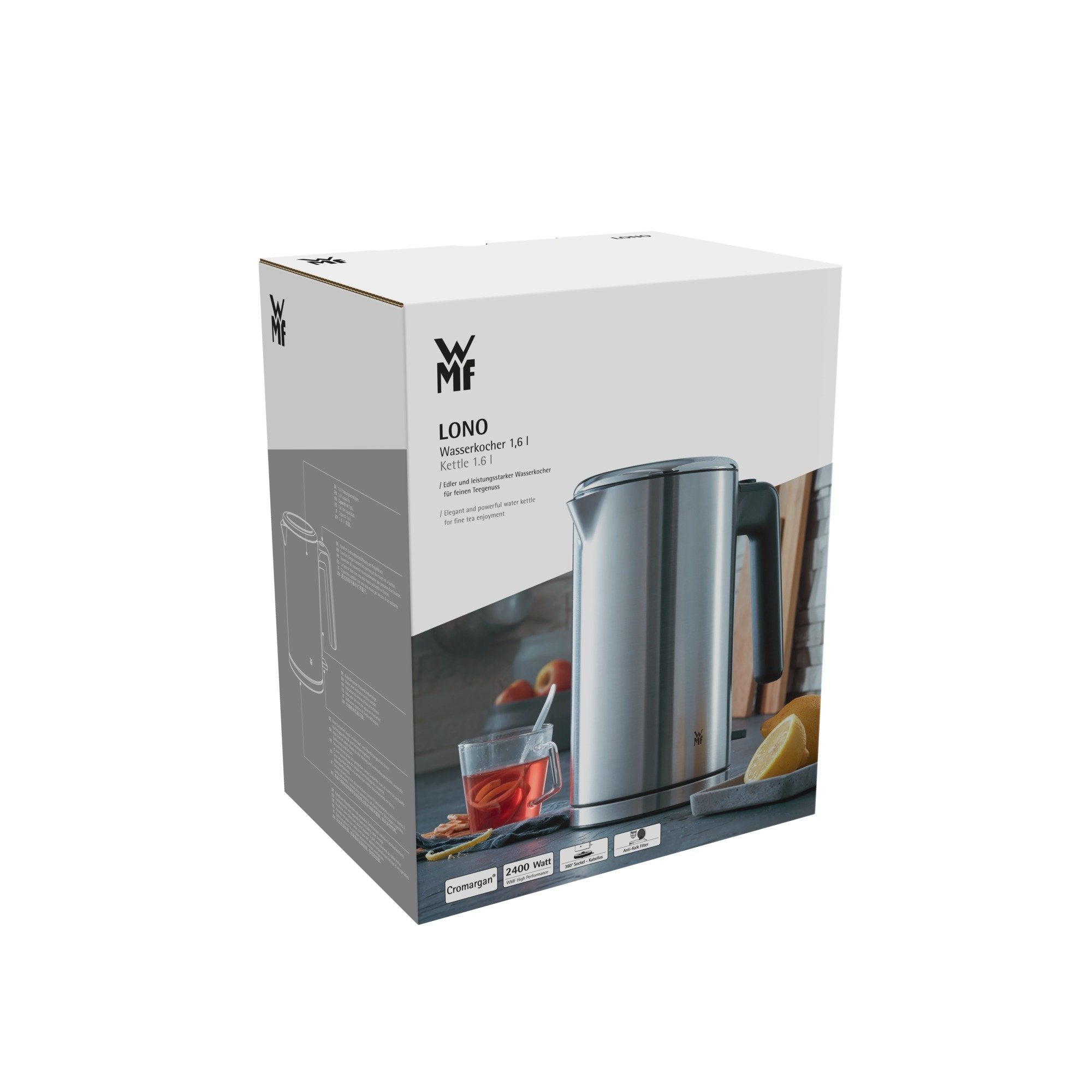 Wmf Lono 04.1313.0011 Tetera Eléctrica 1,6 L Acero Inoxidable 2400 W