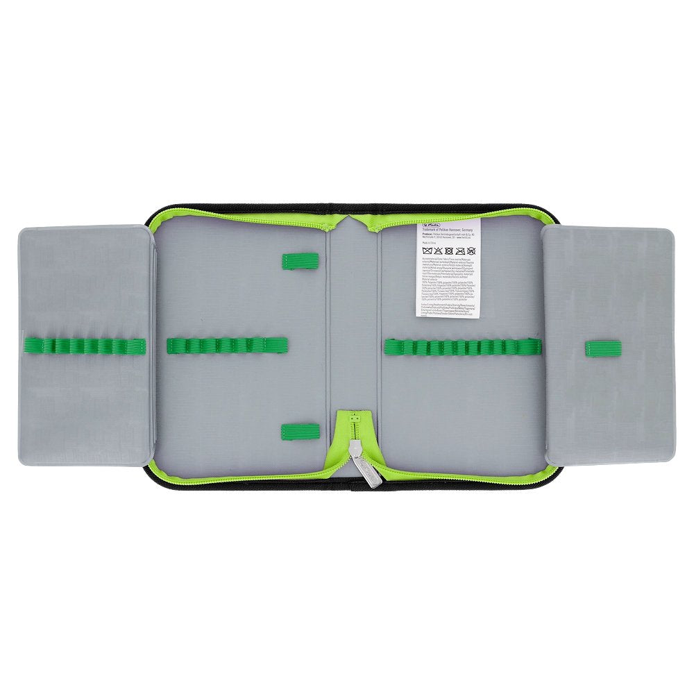 Herlitz Juego De Mochilas Escolares De 4 Piezas, 17 L, Ergonómica,Gris, Verde