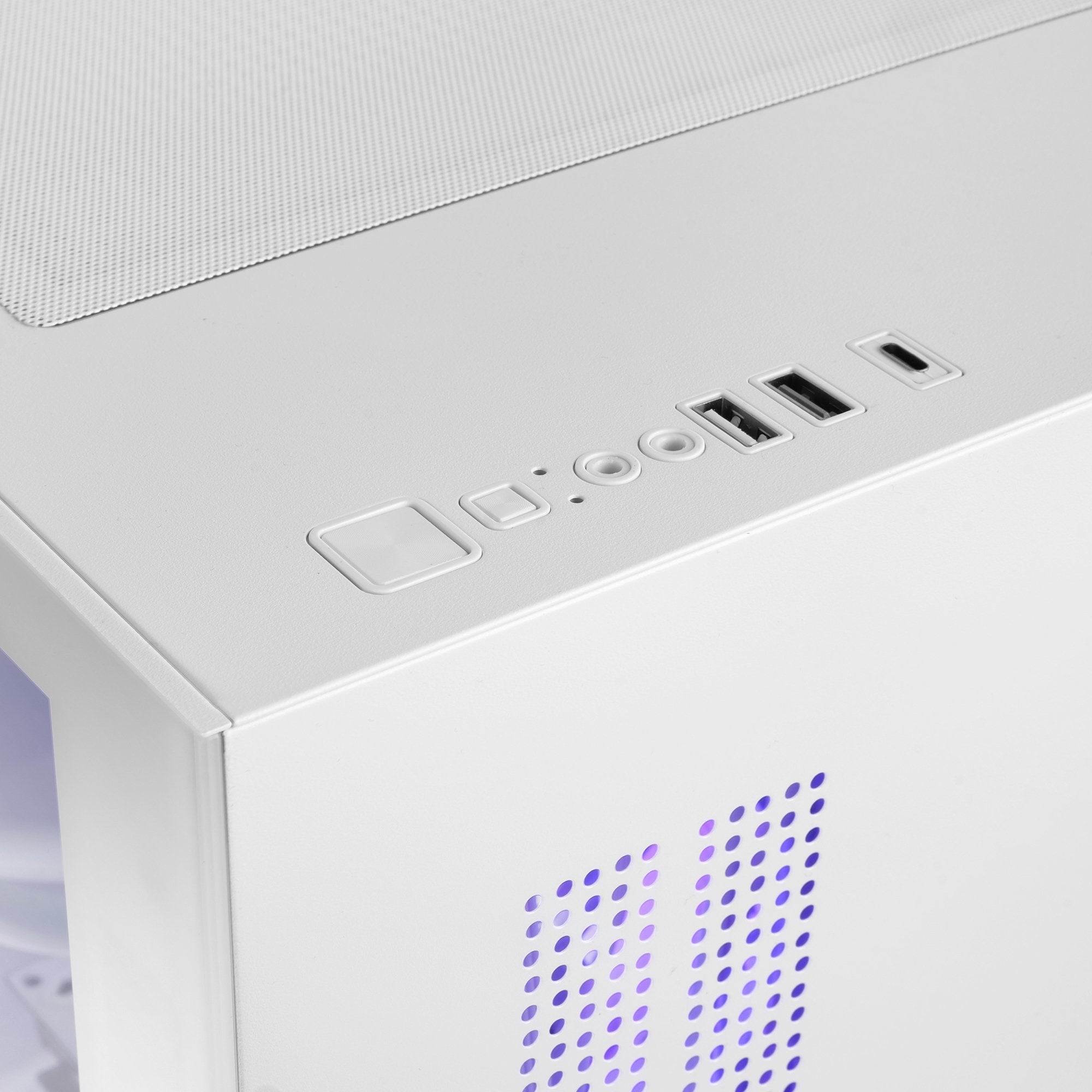 Caja Pc Micro Atx Mars Gaming Mc-View3w Gpu Max 330mm Cristal Templado Panoramico Argb Usb-C Blanca
