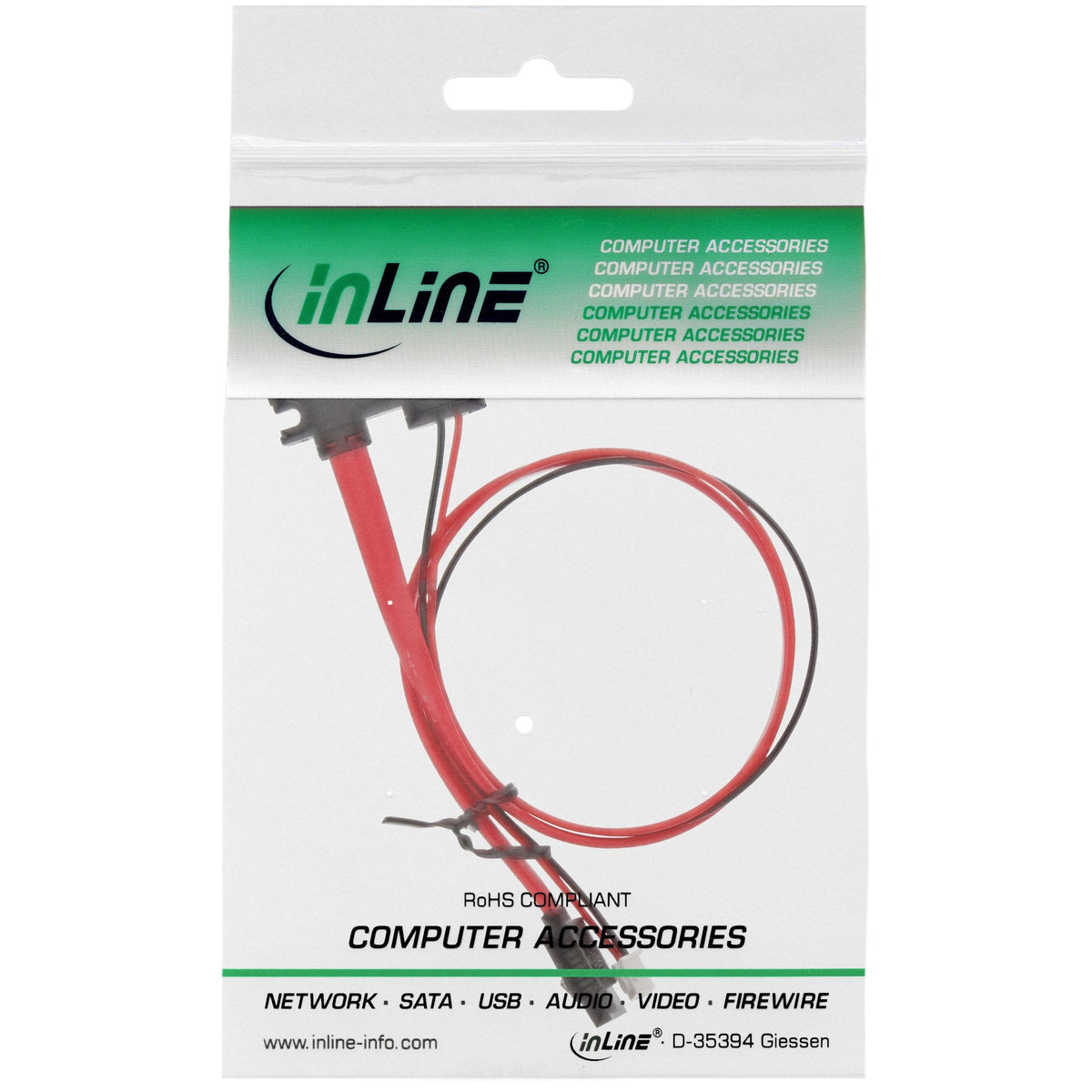 Cable Sata Inline Para Banana Pi Con Conector De Datos Y Alimentación De 0,35 M