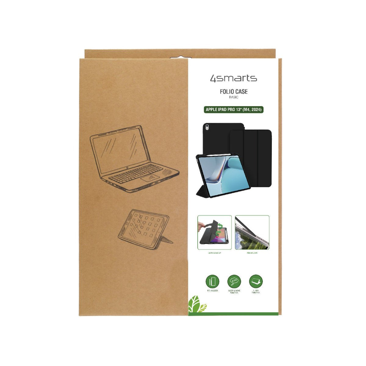 Funda 4smarts Folio Basic Para Apple Ipad Pro 13" (M4, 2024)