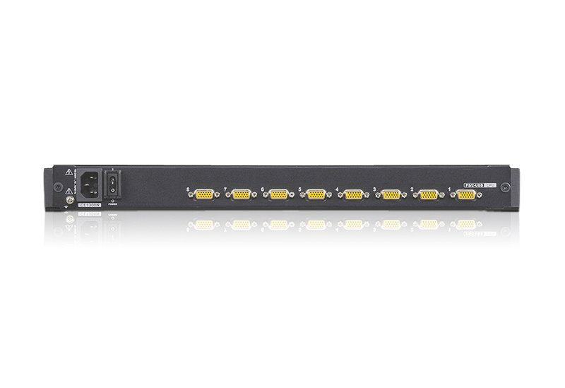 Aten Cl1308n Kvmp-Switch, 8 Puertos, Consola Lcd De 19", Usb, Ps/2, Vga, Teclado (Alemán) Con Retroiluminación Led