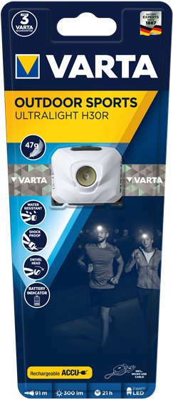 Varta Linterna Frontal Outdoor Sports Ultralight H30r  Color Blanco