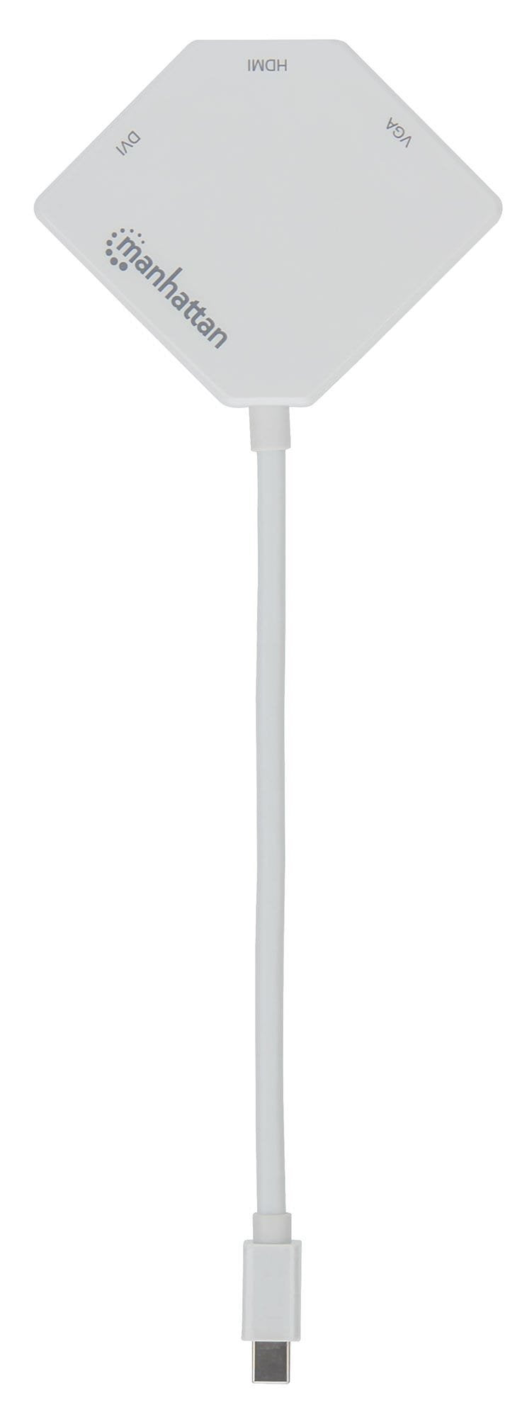 EAN 0766623207362 - Manhattan 207362 adaptador de cable de vídeo 0,25 m Mini DisplayPort DVI-I + VGA (D-Sub) + HDMI Blanco imagen 4