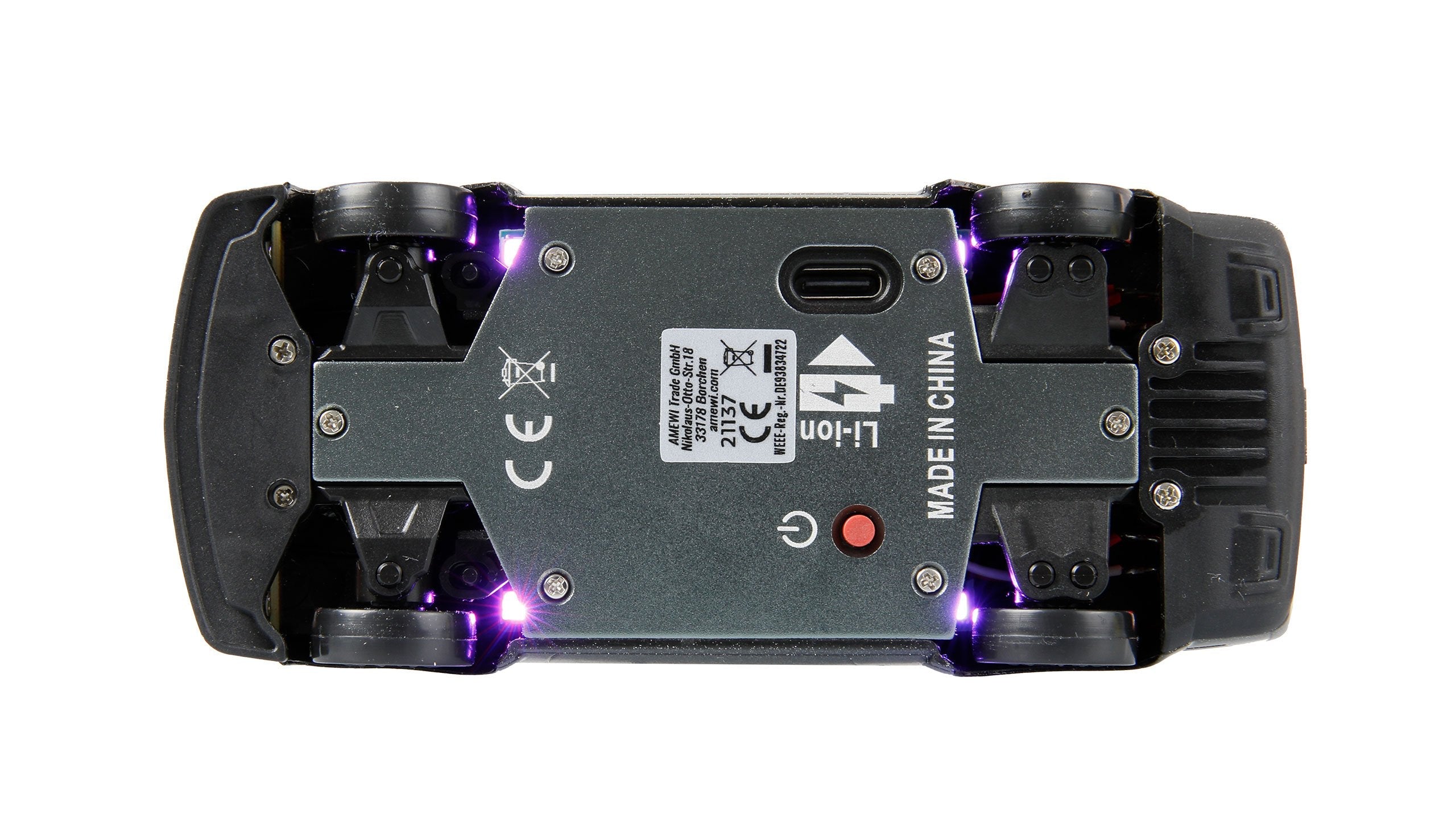 Amewi Drift Sport Muscle Car Con Gyro 4wd 1:43 Rtr Gris 6+