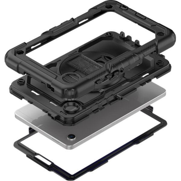 Funda Tablet Samsung Galaxy Tab A9 Shockproof Rotating 360º Negro Just In Case Fuenda A Prueba De Golpes/ Compatible Samsung Galaxy Tab A9/ Protección De 3 Capas De Cuerpo Completo/ Negro