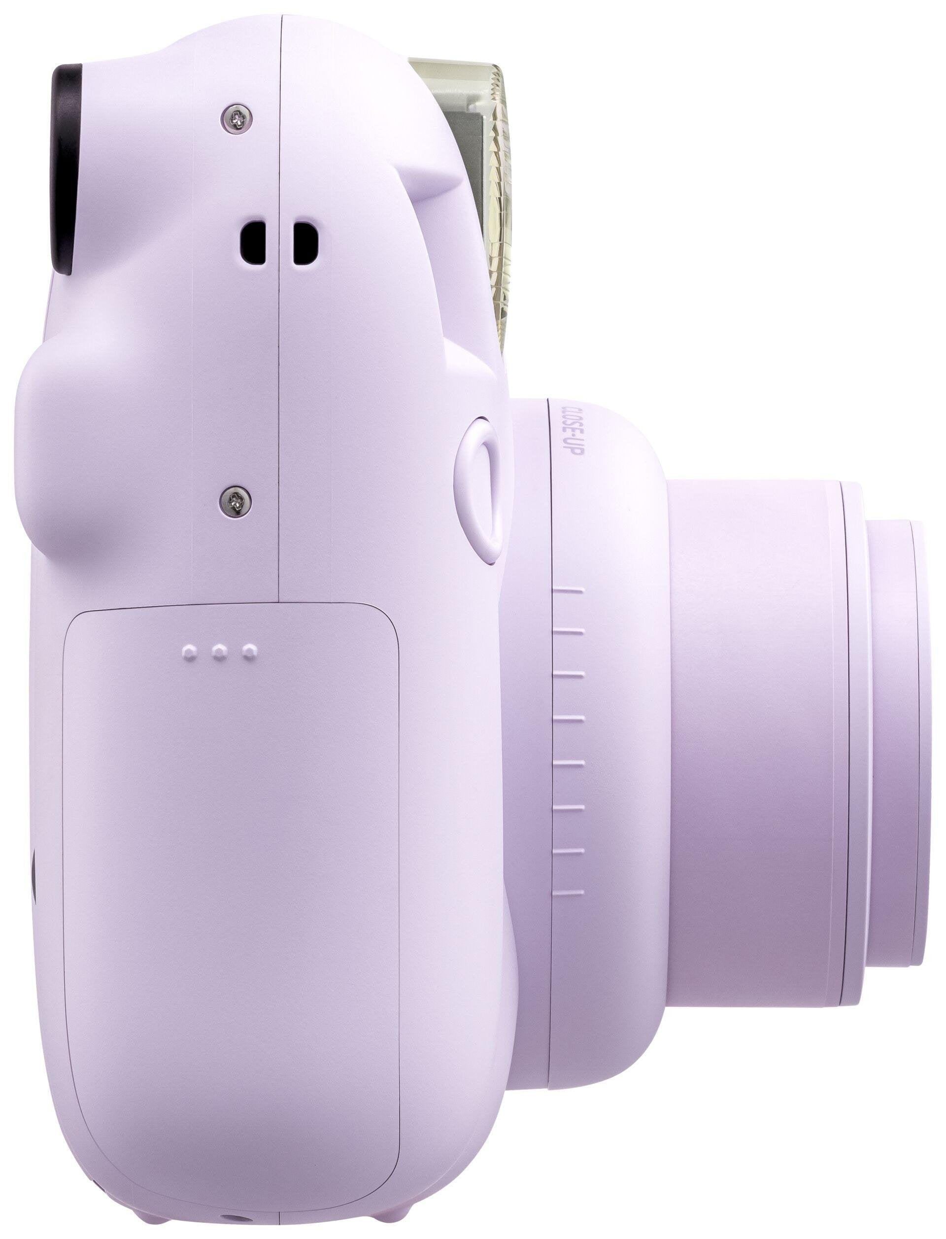 Fujifilm Instax Mini 12 Lilac Purple Camara Instantanea - Tamaño De Imagen 62x46mm - Flash Auto - Exposicion Automatica - Mini Espejo Para Selfies - Modo Primer Plano