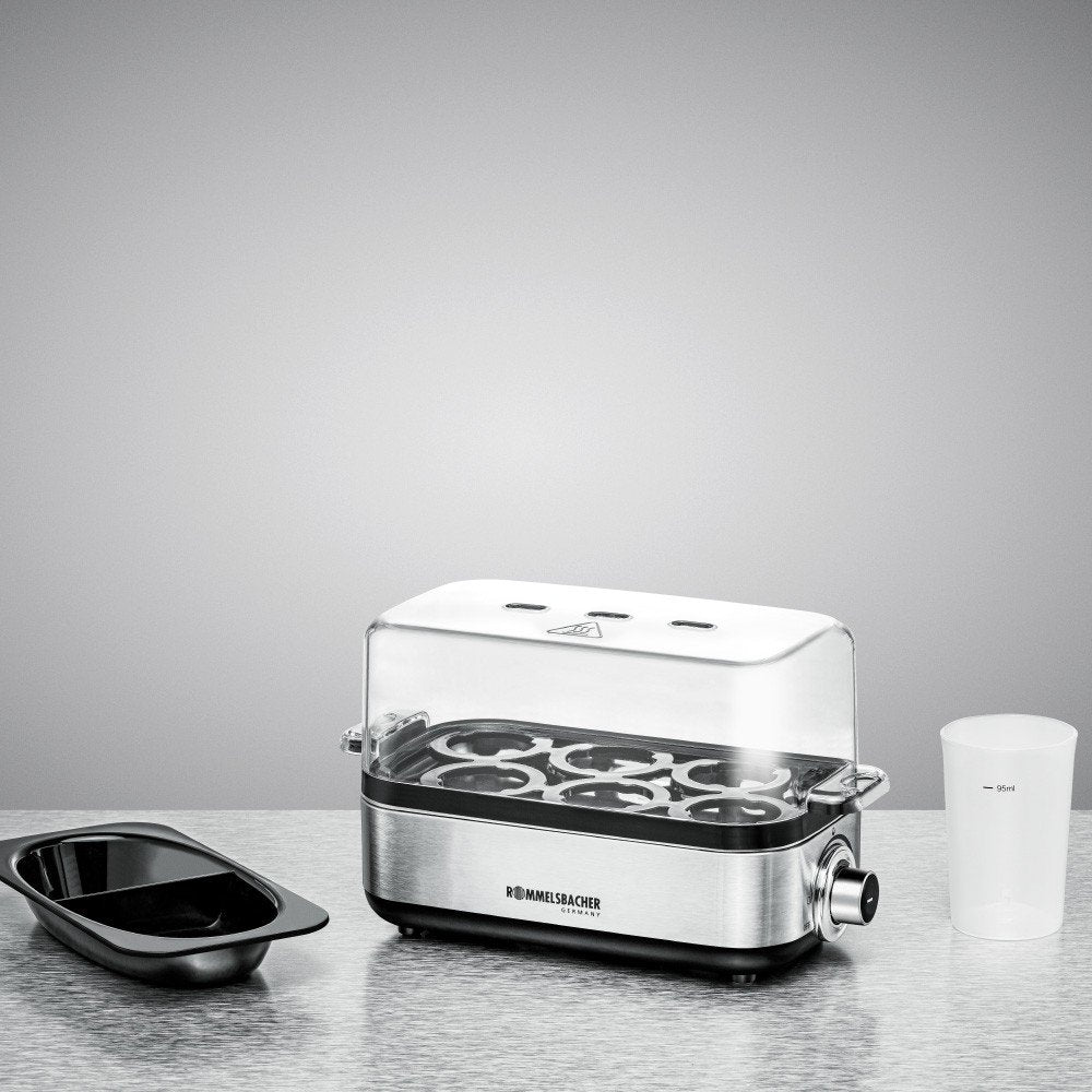 EAN 4001797859303 - Rommelsbacher ER 600 cuecehuevos 6 huevos 400 W Acero inoxidable, Transparente imagen 3