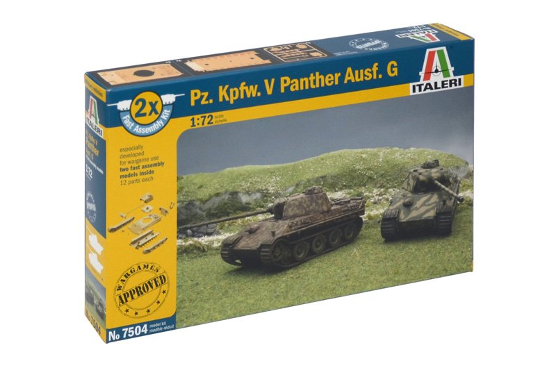 EAN 8001283075046 - Italeri PZ. KPFW. V PANTHER AUSF.G Tank model Kit de montaje 1:72 imagen 1