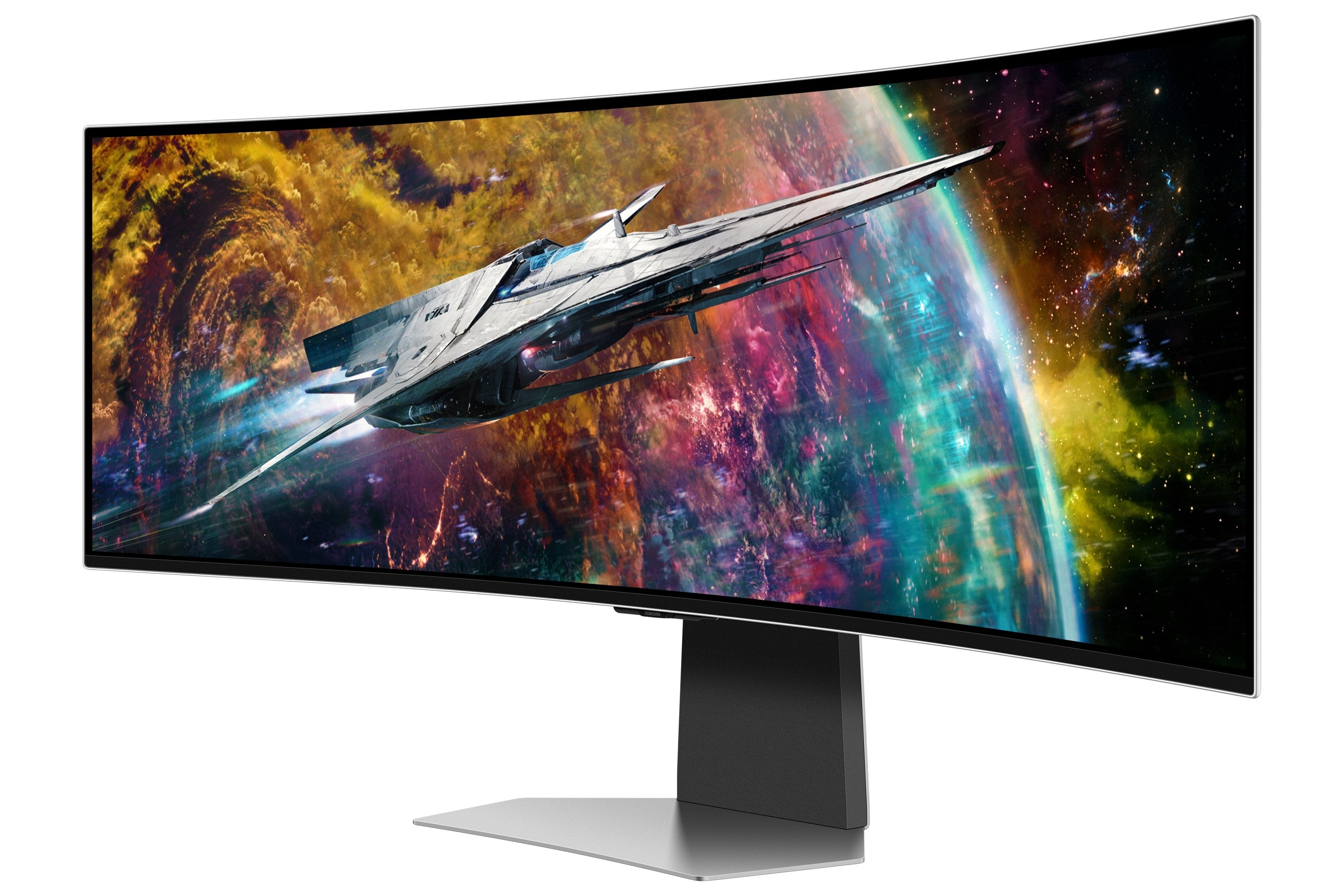 EAN 8806094969658 - Samsung G95SC pantalla para PC 124,5 cm (49") 5120 x 1440 Pixeles Dual QHD OLED Plata imagen 4