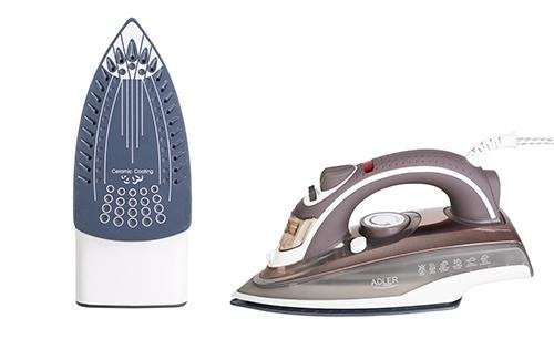 Plancha De Vapor Adler Ad 5030 Cerámica Marrón, Gris, Blanco 3000 W.