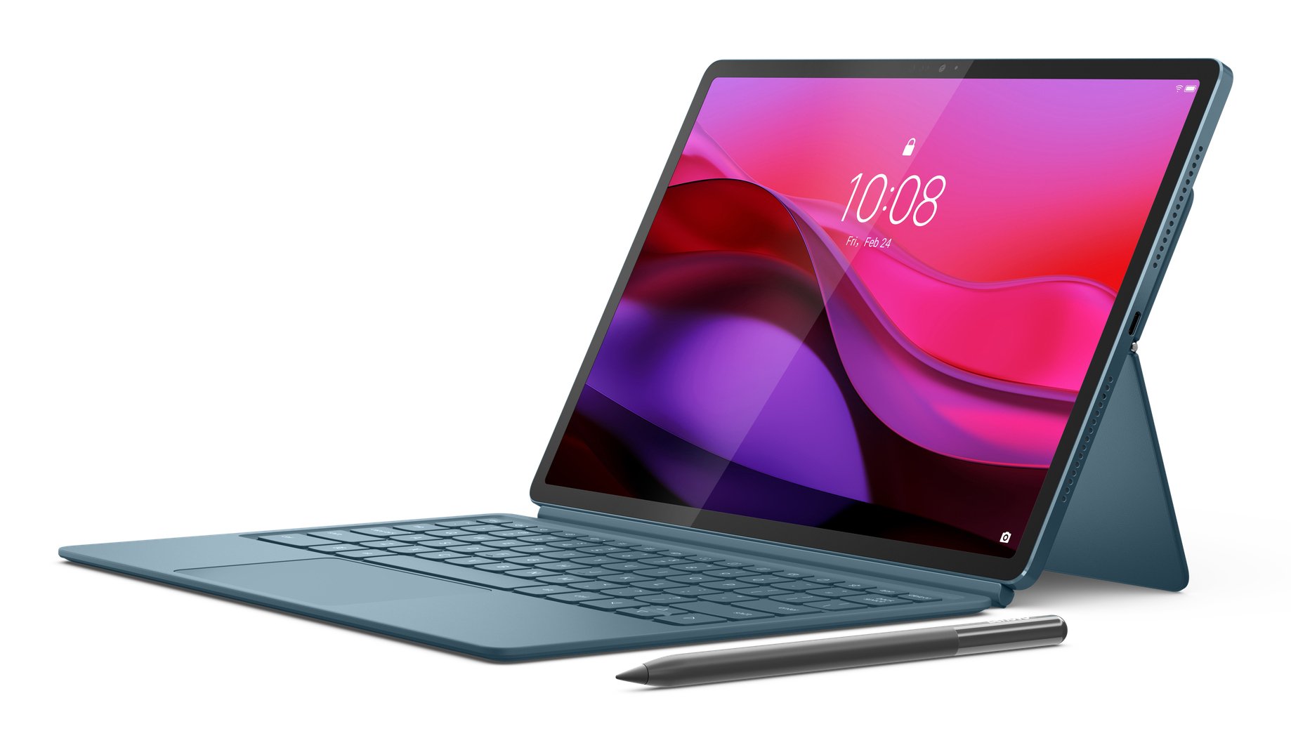 Lenovo Yoga Tab Plus 12.7 3k Touch Snapdragon 8 16gb 256gb Qualcomm Adreno 750 Android 14 Eng Kbd Tidal Teal Fp 2y Warranty