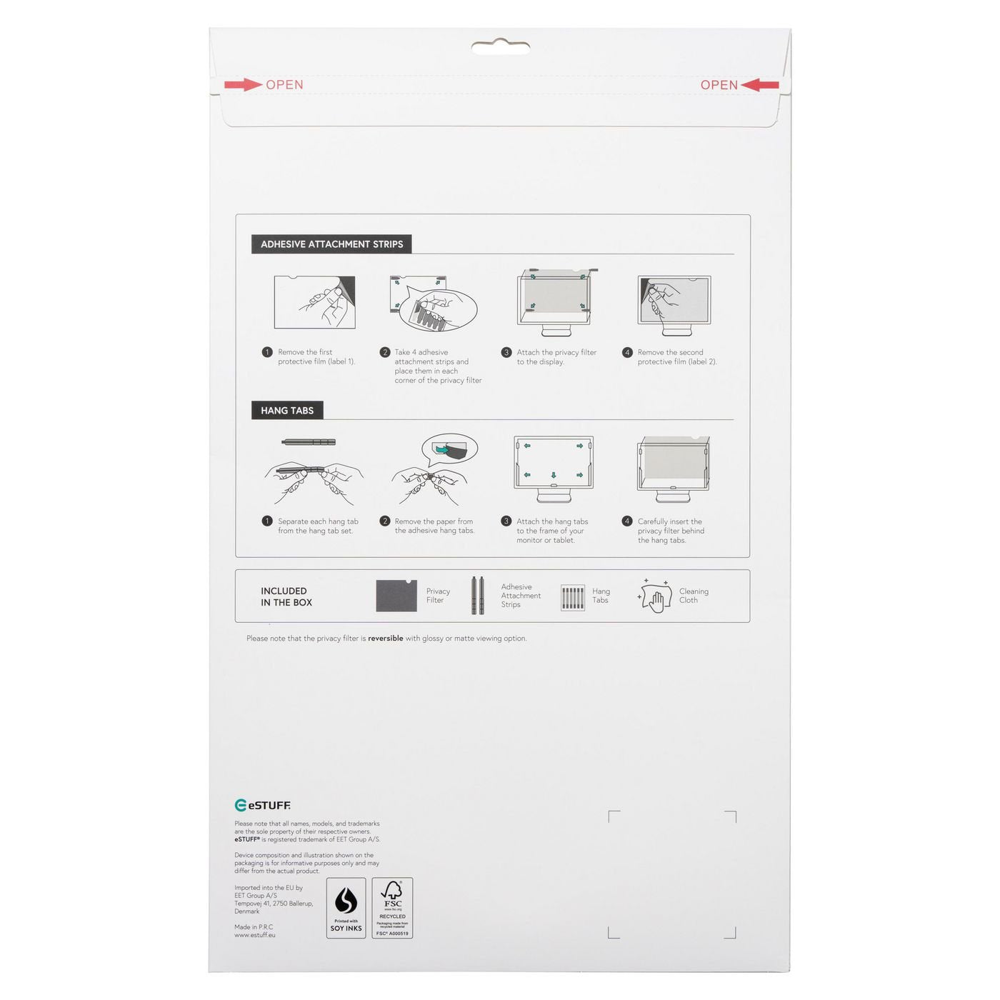 Privacy Filter 32" 708 Mm X  398 Mm 16:9 Supports Touch