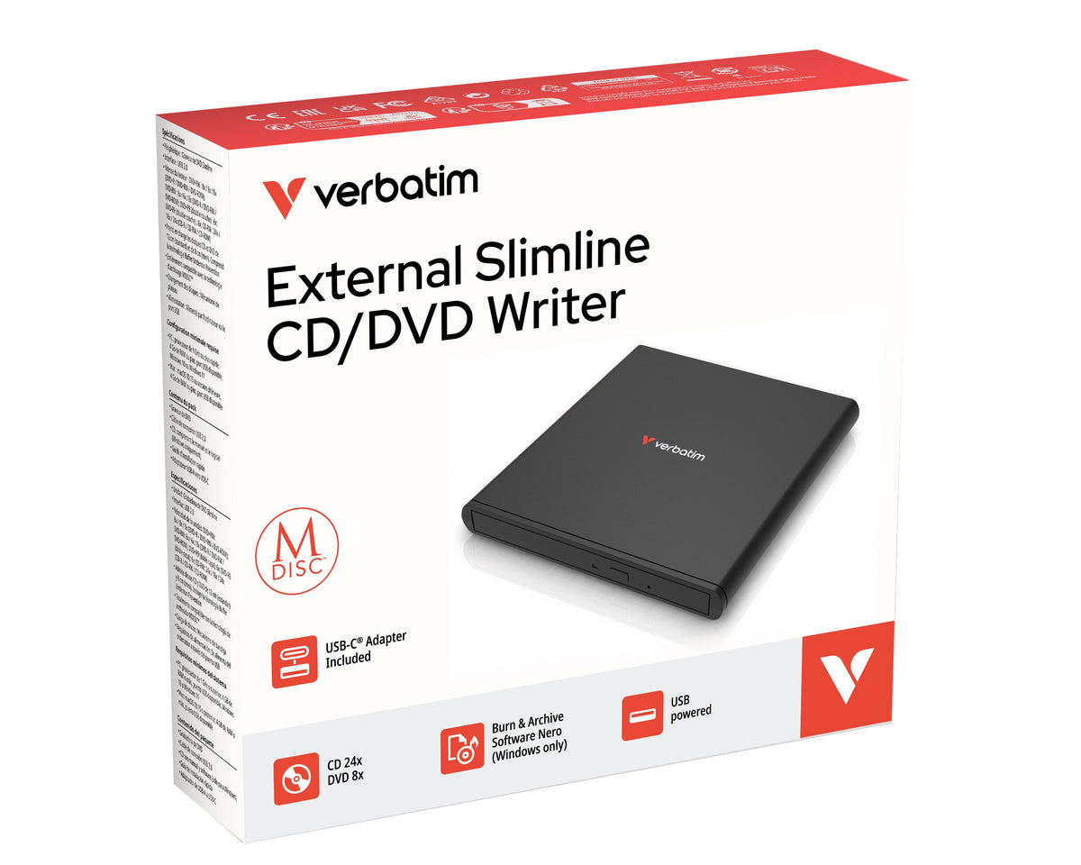 EAN 0023942989387 - Verbatim Slimline CD/DVD unidad de disco óptico DVD-RW Negro imagen 2
