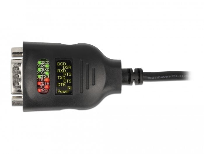 Delock Usb Tipo-C A Seriell Db9 Adaptador Con 9 Led Rs-232 Tester