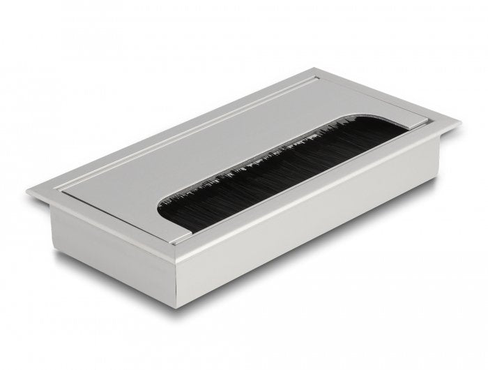Delock Kabeldurchführung Para Tischeinbau Con Bürste 160 X 80 X 28 Mm Plata