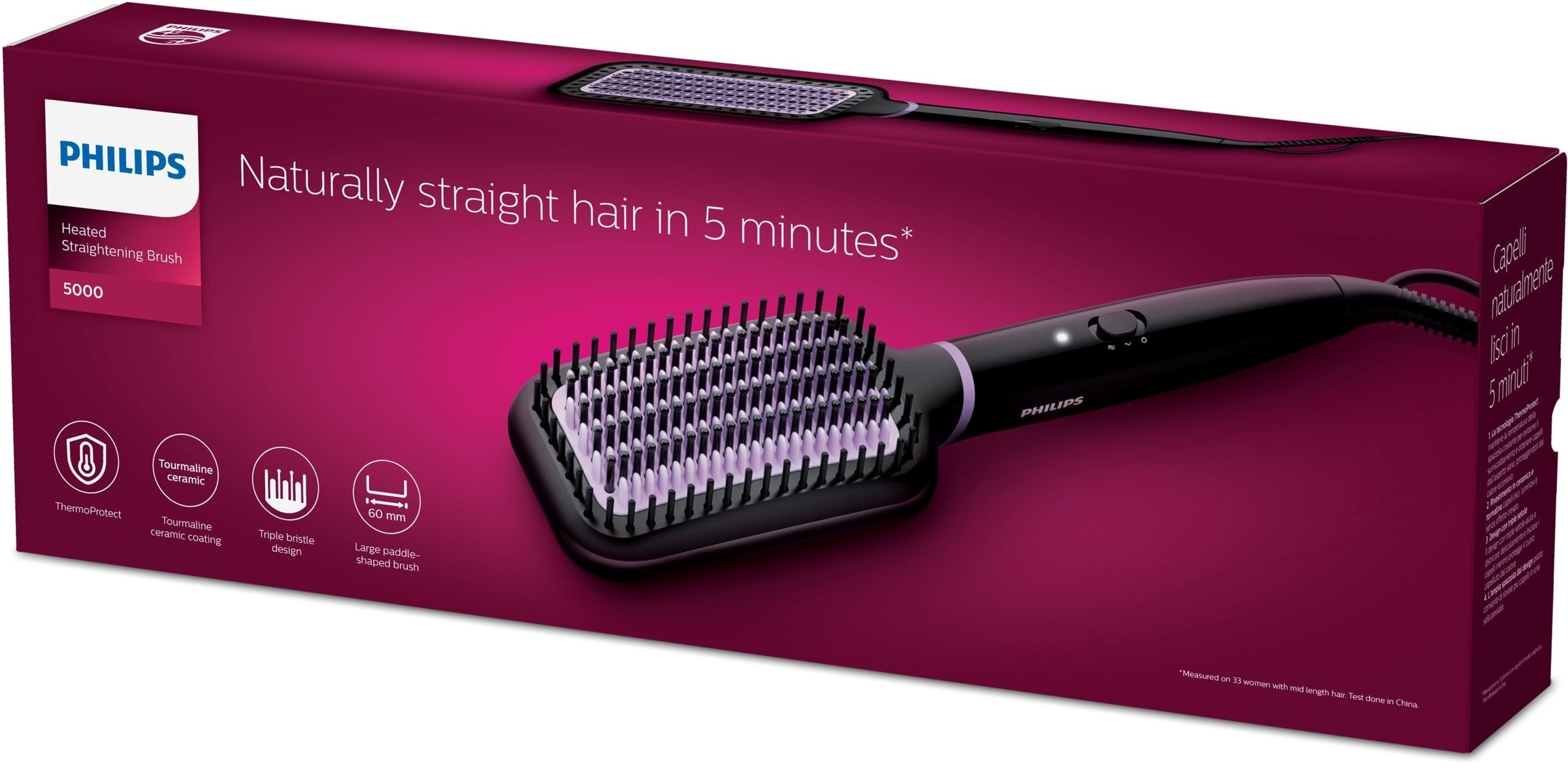 Philips Stylecare Zona De Cepillado Extragrande Cepillo Para Alisar Con Calor Bhh880/00