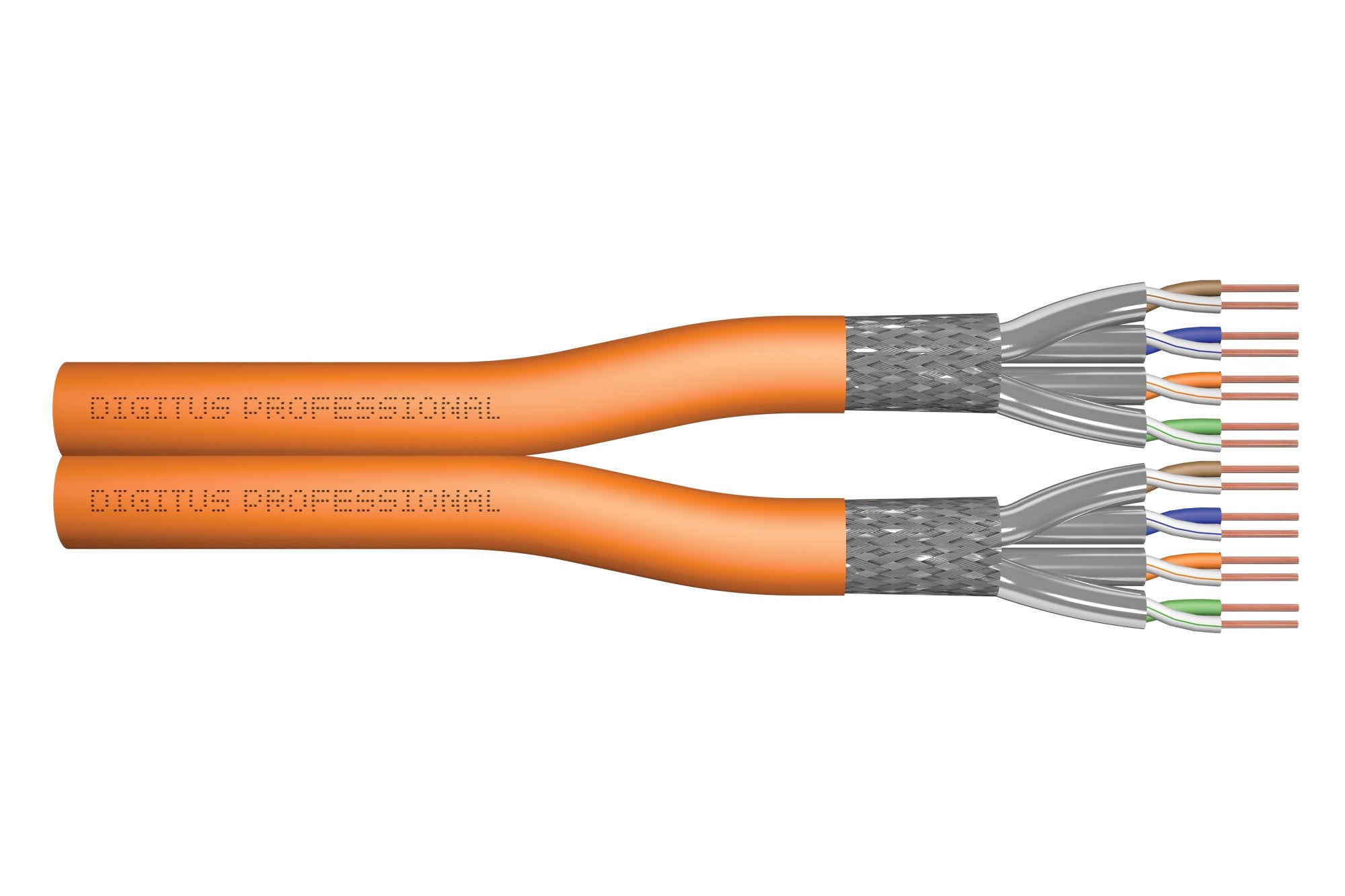 Digitus Dk-1743-Vh-D-5 Cable De Red 500 M Cat7 Sf/Utp (S-Ftp) Naranja