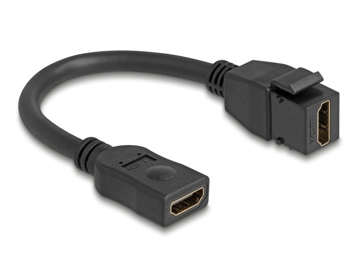 Delock Keystone Modul Cable Hdmi Buchse Zu Buchse 8k 60 Hz 20 Cm Schwarz