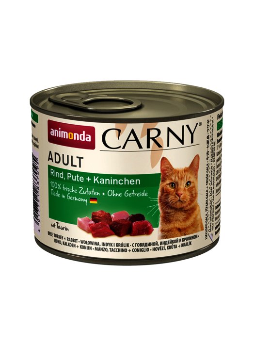 Animonda Carny Adult Sabor: Ternera, Pavo Y Conejo 200g