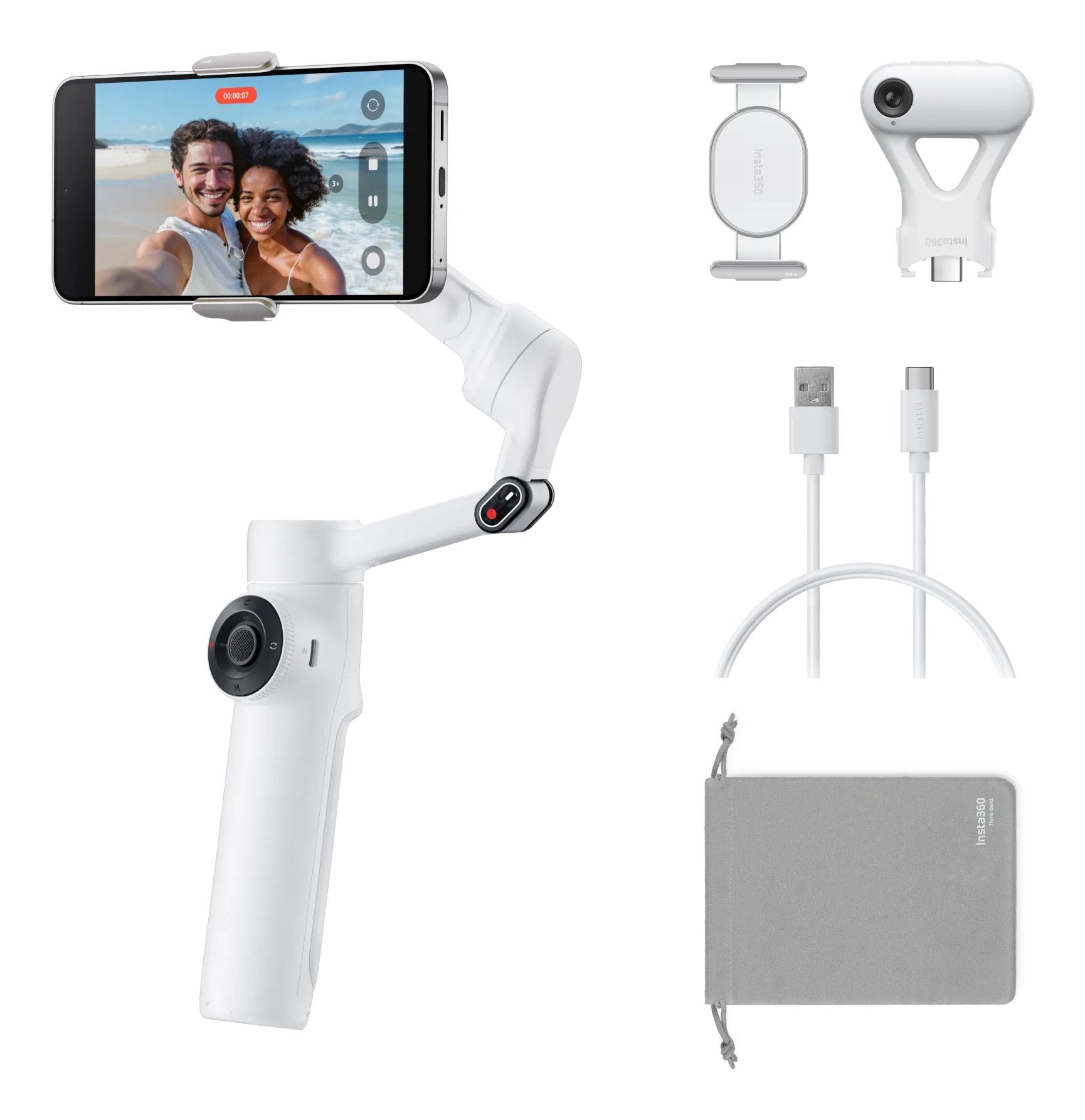 EAN 6977644763384 - Insta360 Flow 2 AI Tracker Bundle Estabilizador de cámara para smartphone Blanco imagen 1