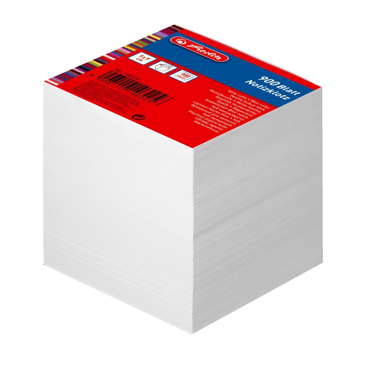 Bloc De Notas Herlitz 9x9x9cm 900 Hojas Blanco Pegado