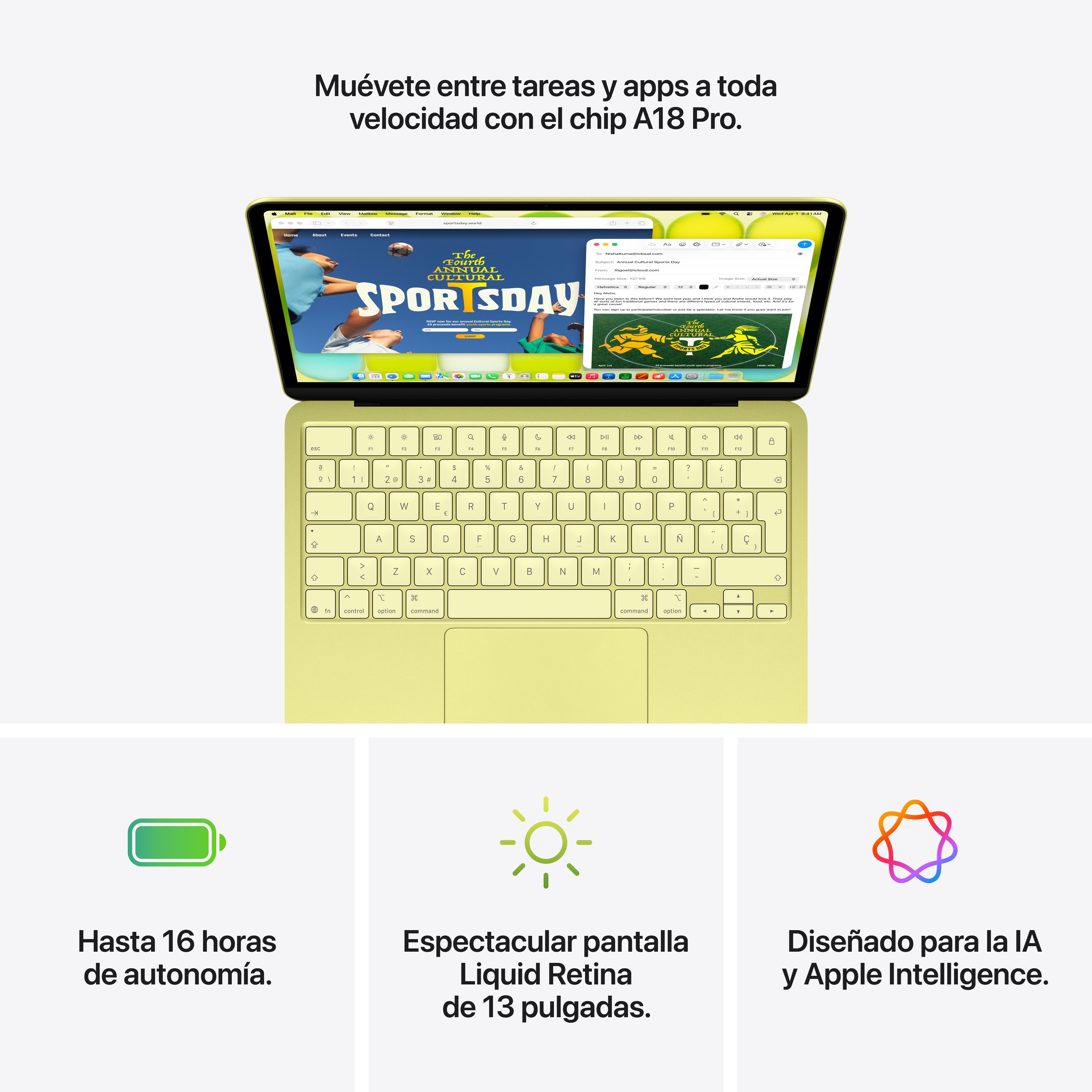 Apple Macbook Neo 13' A18 Pro 6-Core Cpu 8gb 256gb Ssd 5-Core Gpu Rosa Nube