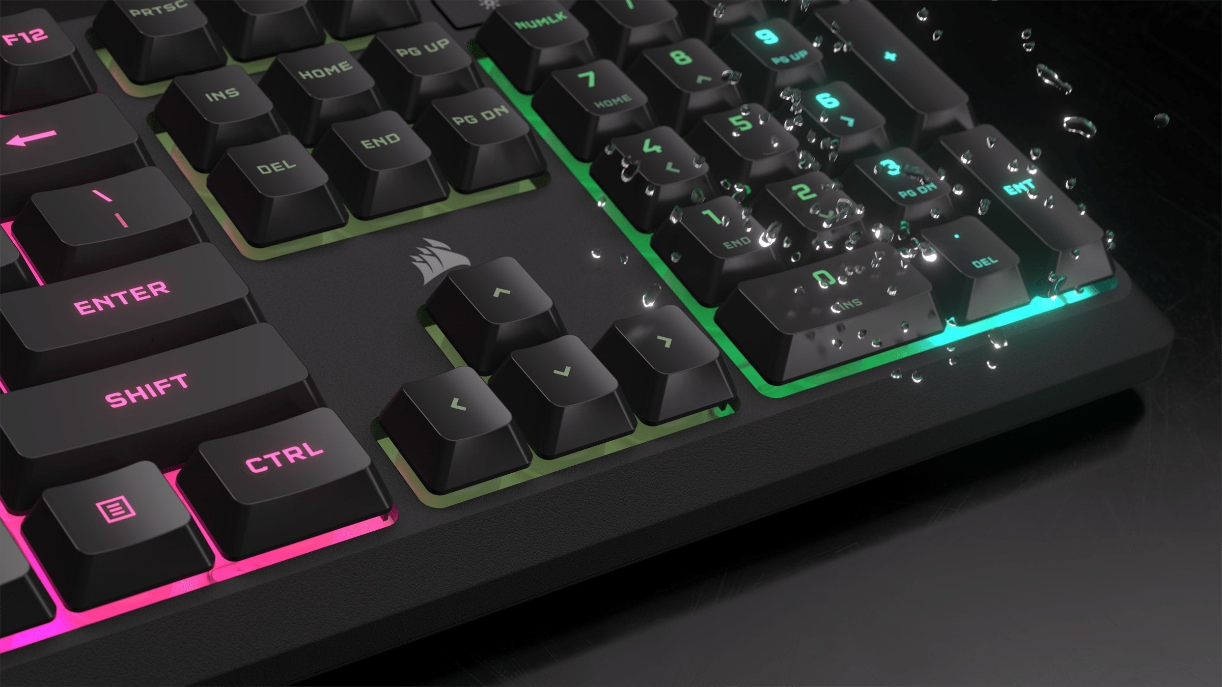 Corsair K55 Core Rgb (Negro, De-Layout, Rubberdome) Ch-9226d65-De