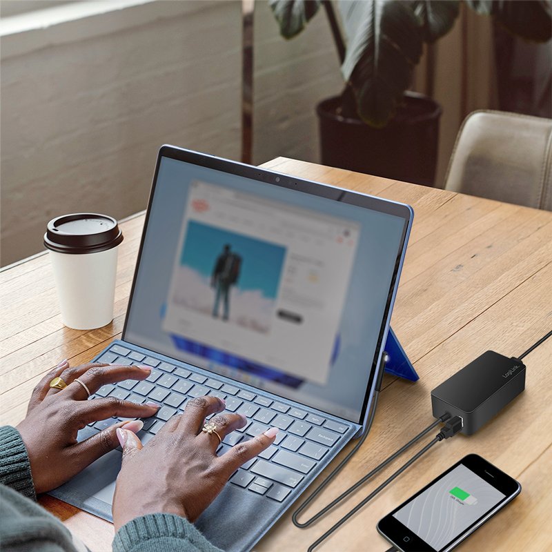 Cargador Portatil   65w 1 Puert. Usb + Especial Y Compatible Con Microsoft Surface Cable De 1.50m  Logilink