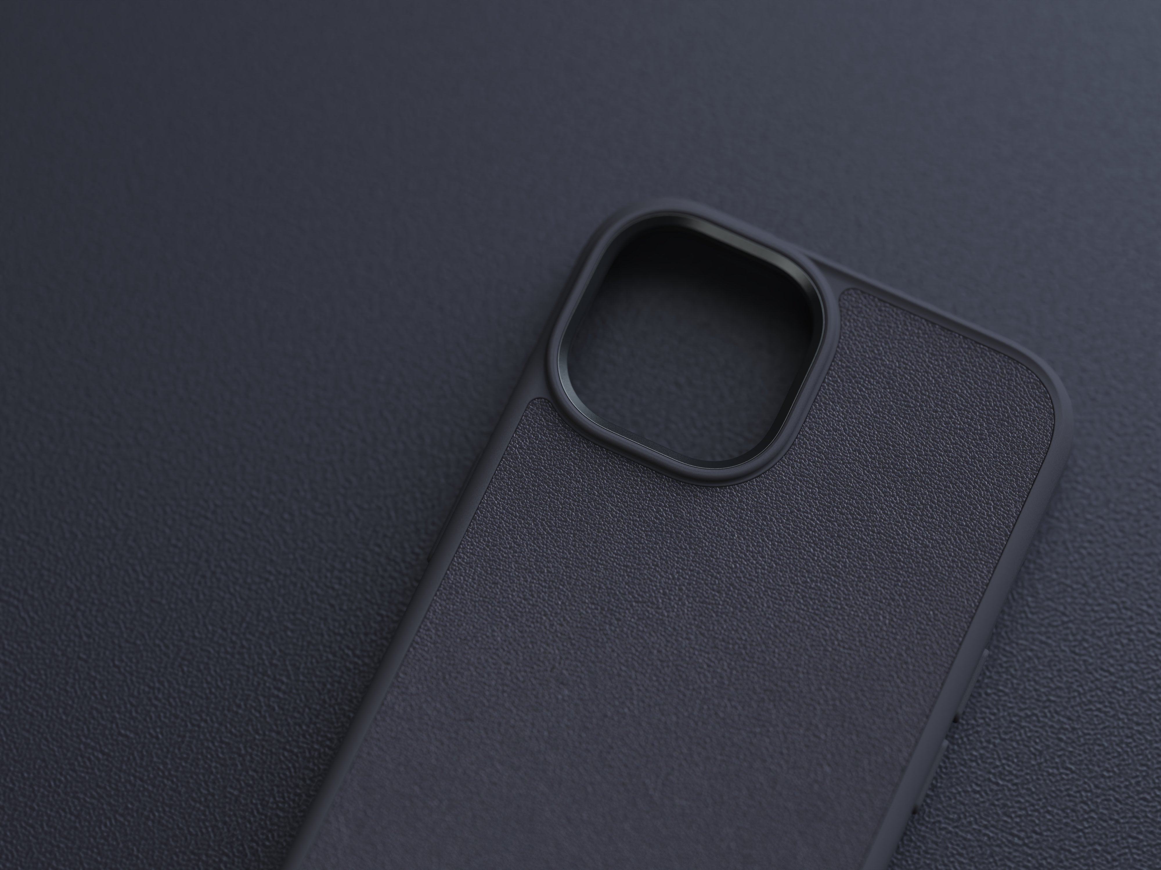 Funda Magsafe Iphone 12/13/14 Piel Negro Njord