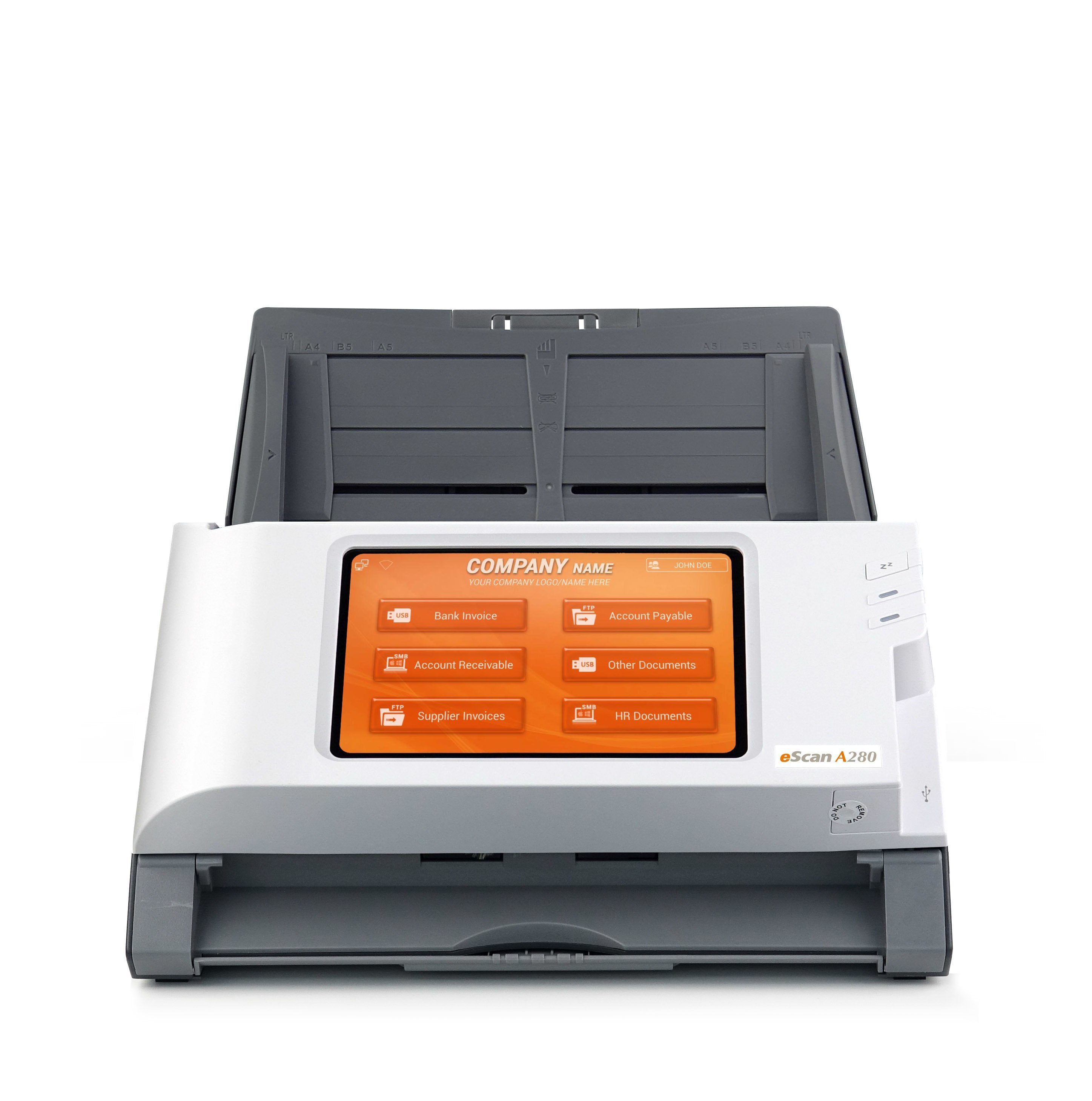 Plustek Escan A280 Enterprise 600 X 600 Dpi Escáner Con Alimentador Automático De Documentos (Adf) Negro, Blanco A4