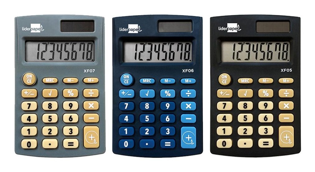 EAN 8423473041059 - Liderpapel XF08 calculadora Bolsillo Calculadora básica imagen 1