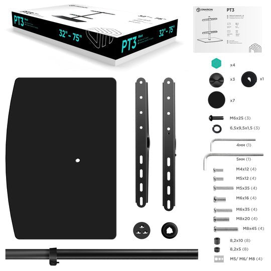 EAN 4603728443348 - ONKRON PT3-B soporte para TV 190,5 cm (75") Negro imagen 8