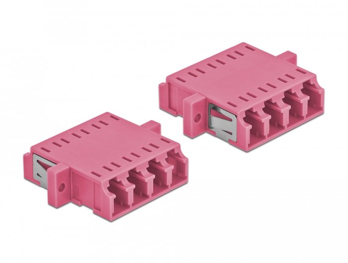 Lwl Kupplung Lc Quad Buchse Zu Lc Quad Buchse Multimode 2 Stück Violett