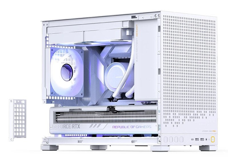 Jonsbo D32 Pro Blanco Pc-Gehäuse, Mini-Gehäuse, Matx, Tempered Glass - Weiss